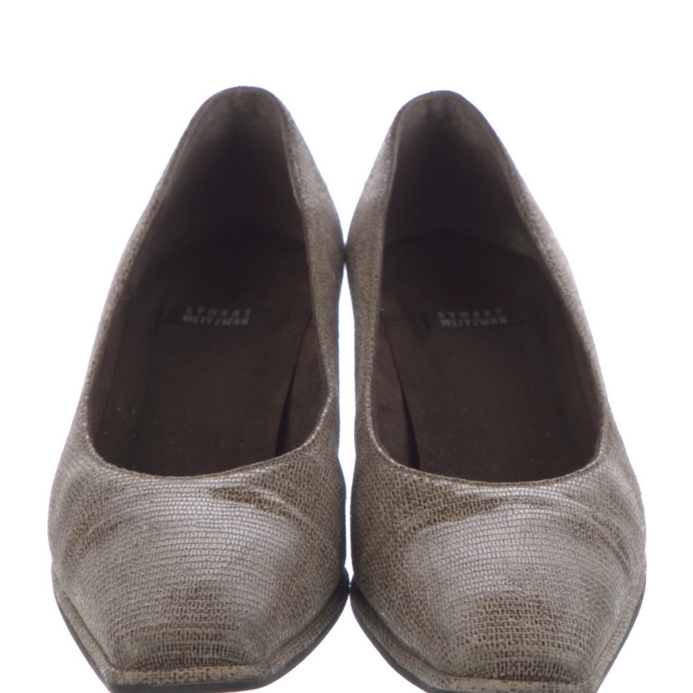 STUART WEITZMAN BLOCK HEEL TAUPE